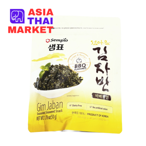 Gim Jaban Seasoned Seaweed Snack BBQ Flavoured 50g