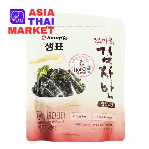 Gim Jaban Seasoned Seaweed Snack Hot Chili Flavoured 50g