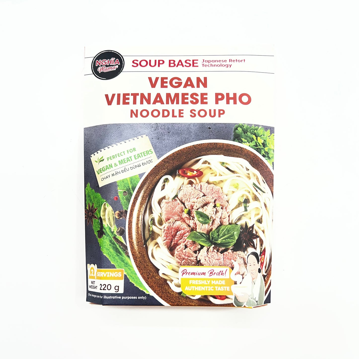 NGHIA MAMA Vegan Vietnamese Pho Noodle Soup 220g